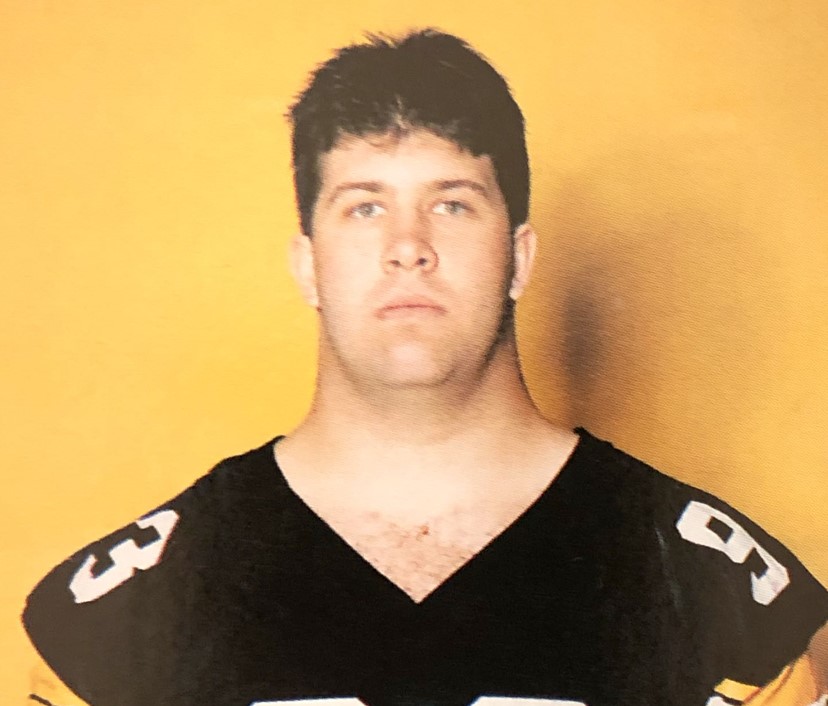 Jeff Nelson - Image courtesy of https://hawkeyerecap.com/1992_football_cards.asp