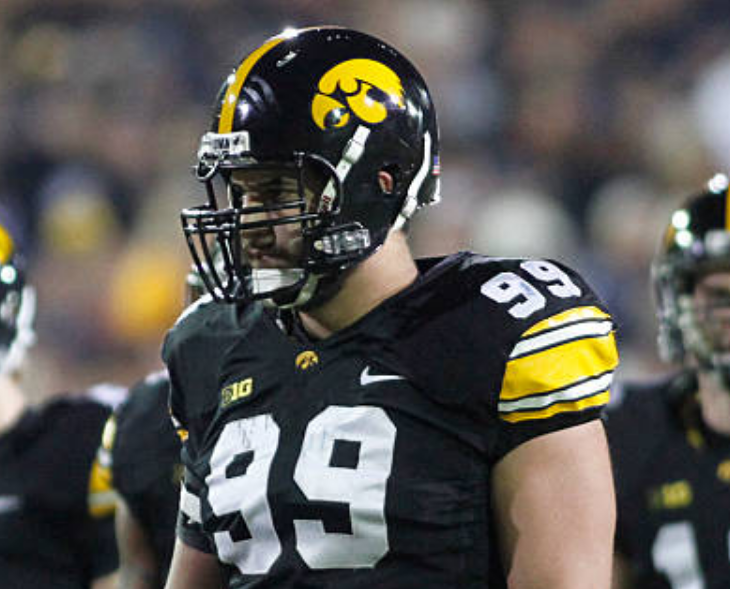 Joe Gaglione - Image courtesy of https://www.gettyimages.ie/detail/news-photo/safety-joe-gaglione-of-the-iowa-hawkeyes-during-a-break-in-news-photo/154614780