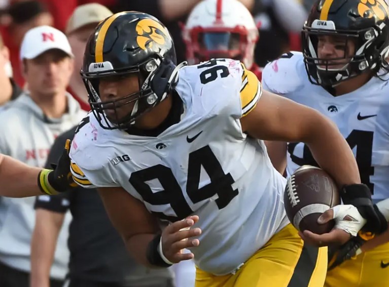 Yahya Black - Image courtesy of https://www.gettyimages.co.uk/detail/news-photo/defensive-lineman-yahya-black-of-the-iowa-hawkeyes-runs-news-photo/1356086921